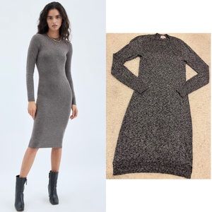 Wilfred Heather Grey Crew Neck Sweater Dress